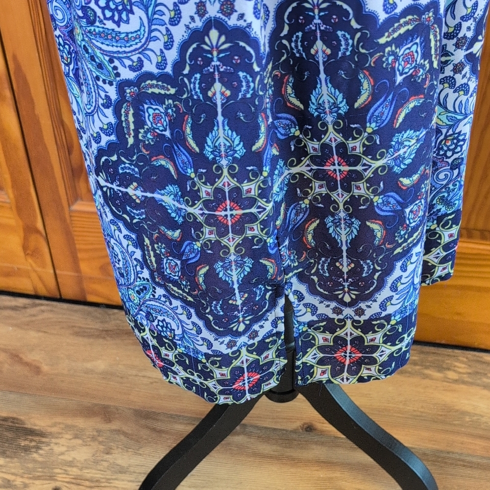 Bisou Bisou Patterned Half Sleeve Midi Dress 18W              CC113 - Picture 3 of 9